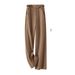 Women's Clothing Suit Wide Leg Pants Women's Spring And Autumn New High Waist Slim Loose Casual Drape Narrow Straight Pants_ecoleips.com