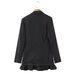 Striped Double-Breasted Blazer – Asymmetric Peplum Hem Tailored Jacket With Kinetic Hem_ecoleips.com