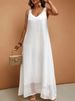 Plus Size Women's Vacation Lace Trim French Dress_ecoleips.com