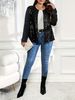 Autumn And Winter New Plus-Size Elegant Women's Tops, Fashionable Sequined Long-Sleeved Round-Neck Cardigans, Stylish Commuter Jackets_ecoleips.com