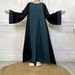 New Design Nida Muslim Abaya Dubai Luxury Woman Dress Veiled Islamic Moroccan Kaftan Black Ramadan Modest Casual Clothing Eid_ecoleips.com