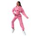 European And American Style 2025 Autumn Winter New Women's Hooded Sweatshirt Cover Up Camisole Waist Cincher Long Pants_ecoleips.com