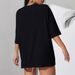 Women's Relaxed Fit Cotton-Soft Graphic Tee Breathable Everyday T-Shirt Street Style Comfort Black_ecoleips.com