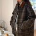 New Plaid Coat For Women, Autumn Winter, Korean , Petite, Loose, Stylish, Thick Woolen Coat, European And American_ecoleips.com
