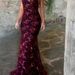 Women's Sexy V Neck Halter Sequin Maxi Dress – Sparkly Evening Party Gown 2026_ecoleips.com