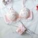 girl Long-term Japanese Style 3D Embroidery Cute Student Wireless Push-up Comfortable Bra Set MLLL_ecoleips.com