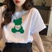Women's Printed Round Neck Loose Short Sleeve T-shirt Top_ecoleips.com