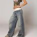 Vintage Washed Distressed High-Waisted Loose Fit Jeans For Women – Comfortable & Stylish Casual Denim Pants_ecoleips.com