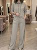 New Spring Collection Women's Patchwork Leopard Print Hooded Top With Pocket Straight Leg Pants Set Loose Fitting Style_ecoleips.com