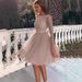 Womens Sparkly Long Sleeve High Waist Slim Fit Fashion Dress Elegant Evening Party Gown For Cocktail Banquet Formal Occasion_ecoleips.com