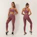European And American Seamless Knitted Dot Two-Piece Bra Vest Long Pants Set For Women Spring Summer Fitness Clothing_ecoleips.com