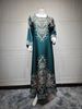 Verve AB425 Muslim Abaya Printed Dubai Women's Dress With Rhinestones Jalabiya_ecoleips.com