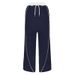 AC792 Cross-Border Color-Block Sports Loose Straight-Leg Versatile Wide-Leg Trendy Women's Casual Pants_ecoleips.com