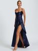 Mozision Satin Spaghetti Strap Ruffle Sexy Maxi Dress Women Off-shoulder Sleeveless Backless Thigh High Split Club Party Dress_ecoleips.com