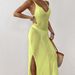 Women's Vacation Style Long Beach Dress American Suspender Strap Slit Slim Fit Summer Dress_ecoleips.com