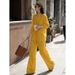 High End Women's Faux Cotton Linen Shirt Set Relaxed Fit Chic Yellow Spring Summer Clothing_ecoleips.com