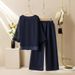 plus Size 2 Piece Women's Clothing Set Comfortable Fabrics Stylish Matching Shirt Elegant Simple Generous_ecoleips.com