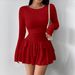 New Women's Clothing Autumn And Winter Solid Color Slim And Thin Temperament Long-sleeved Dress Women's High_ecoleips.com