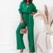 Voya Women's Casual Commuting Fashion Trend Loose Shirt Long Pants Casual Suit With Multiple Colors To Choose From_ecoleips.com