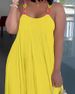 Women's Clothing Shoulder Strap Solid Color Irregular Large Skirt Strap Sleeveless Dress_ecoleips.com