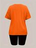 Summer Women's Casual And Fashionable Leopard Print Heart-shaped Printed Loose T-shirt+shorts Two-piece Sportswear Suitable For Daily Wear-115_ecoleips.com