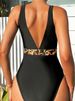 Women's Clothing European American Style Solid Color Deep V Neck Wide Strap Backless Bodycon Bikini Women's Fashionable Swimwear_ecoleips.com