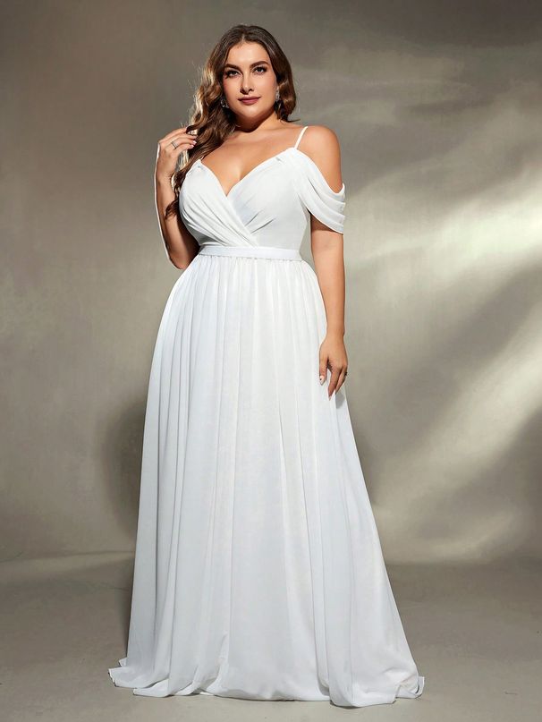 Women's Clothing Evening Dress White Strapless Dress Bridesmaids Evening Dress Autumn New Style_ecoleips.com