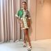 Women’s Clothing Printed Shirt Skirt, Fashionable Casual Slim Long Cotton And Linen Shirt_ecoleips.com