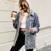 K New Versatile Slimming Retro Classic Loose Denim Jacket Top For Women. No Necklace, Glasses, Or Other Accessories_ecoleips.com