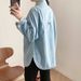 K New Women's Clothing Urban Casual Denim Shirt Jacket_ecoleips.com
