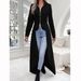 Women's Clothing Spring And Autumn Zipper Front Long Sleeve Short Front Back Long Size Dress_ecoleips.com