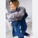 Women's Clothing Retro Denim Jacket Warm Medium Long With Large Fur Collar Ripped Coat_ecoleips.com