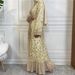 Women's Clothing Fashionable Lace Cardigan Women's Leaf Embroidered Sequined Robe Long Sleeve For Formal & Casual For Women_ecoleips.com