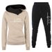 Women's Clothing Women's sweater suit, hoodie, two piece set, electrocardiogram, love map, trendy new style, women's trousers, long sleeves_ecoleips.com