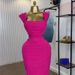 Women's Clothing Square-Neck Crop Top & Bodycon Skirt Set – Summer Elegance (Breathable Polyester, Sweetheart Silhouette, Waist-Defining Pleats)_ecoleips.com