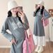 Autumn New Korean Fashion Lace Patchwork Maternity Dress_ecoleips.com