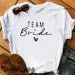 Women Cotton T Shirt Team Bride Bachelorette Party Shower Hen Party Bridesmaid Print T-Shirt 2024 Girls Wedding Female Tops_ecoleips.com
