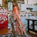 Rayon Beach Cover-up With Crane Print, Vacation Robe, Bikini Sun Protection Shirt, Sexy Cardigan For Women_ecoleips.com