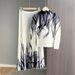 2025 Autumn New Fashion Striped Long Sleeve Top Design Print Skirt Two-Piece Set For Women_ecoleips.com