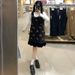 Autumn New Korean Style Bowknot Woolen Vest White Sweater 2-Piece Set Maternity Dress_ecoleips.com