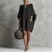 Women's Spring/Summer Casual Fashion Faux Cotton Linen Batwing Dress Thin Thickened Regular Size for Ages 16-45_ecoleips.com