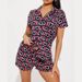 Summer Women's Home Wear Comfortable Short Sleeve Collared Button Printed Casual Modal_ecoleips.com