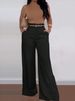 Elegant High Waist Straight Leg Trousers For Women Versatile Wide Leg Formal Bottoms England Style Fashion Spring/Autumn Summer_ecoleips.com