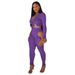 Sexy Ribbed V-Neck Two-Piece Set – Stretchy High-Waist Pants & Long-Sleeve Top For Women (S-XXL, 6 Colors)_ecoleips.com