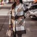 New Woolen Long Lapel Single-breasted Plaid Jacket Women's Clothing_ecoleips.com