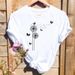 European And American Cross-border Foreign Trade Wholesale Clothing Cartoon Butterfly Round-neck Plus-size Short-sleeve_ecoleips.com