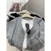 American-style Real-shot Single-breasted Cardigan Sweatshirt For Women, Spring Autumn Thin Loose-fitting Design With_ecoleips.com