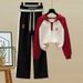 Women's Clothing Small Autumn New Two Piece Suit For Women With Hooded Contrast Color Long Sleeved Sweatshirt Stitching Trendy Sports Casual Pants_ecoleips.com