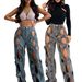 Women's Clothing Stretch Denim Jeans Personalized Twisted Hollow Loose Large Straight Fabric_ecoleips.com