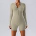 LazyZoom Fitness Naked Feel Zipper Long Sleeve Jumpsuit Women's Sports Training One-Piece Yoga Suit_ecoleips.com